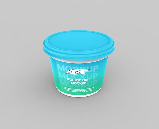 Plastic beker mockup