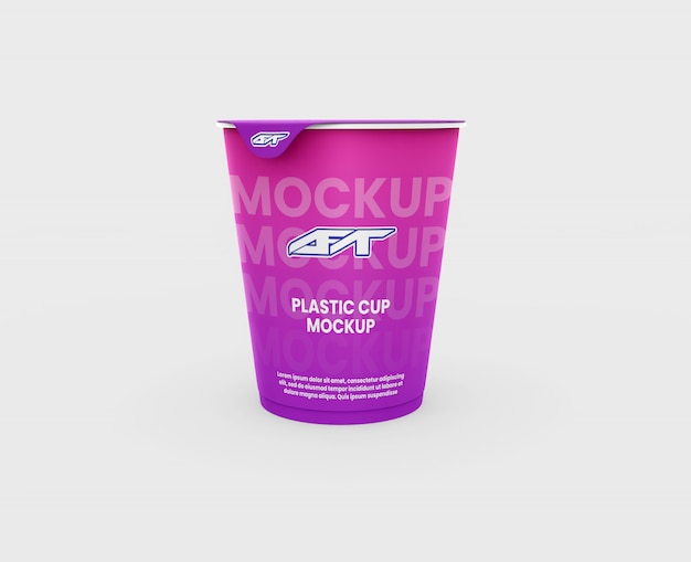 Plastic beker mockup