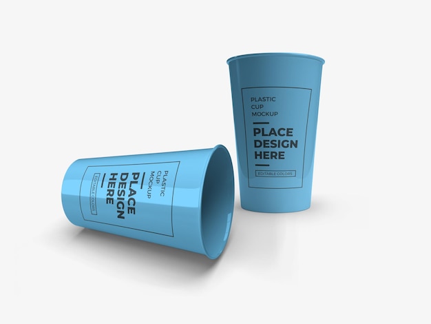 Plastic beker verpakking mockup