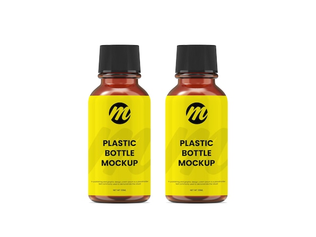 Plastic bottle or essential oil bottle mockup