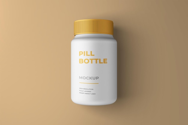 Plastic bottle mockup design isolated