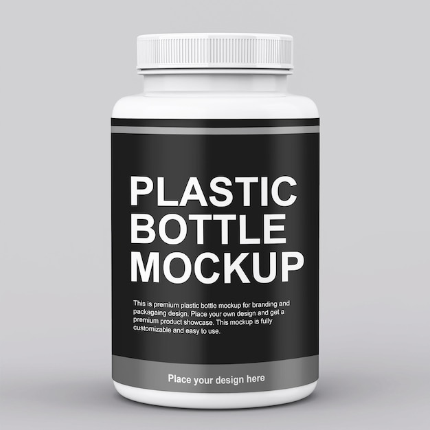 Plastic bottle mockup voor productbranding en verpakking