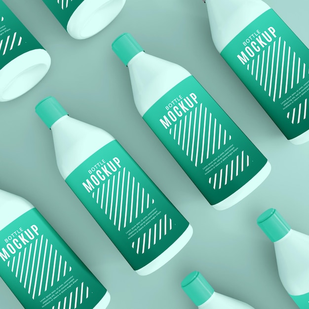 PSD plastic bottle mockup