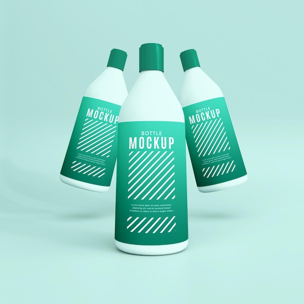 PSD plastic bottle mockup