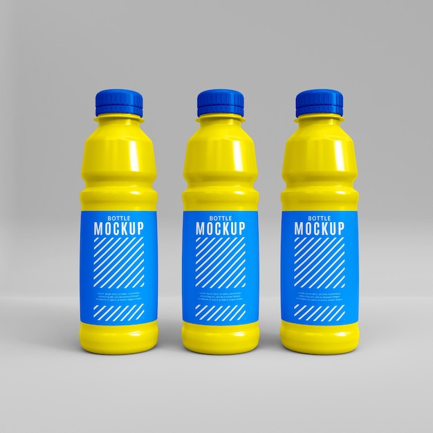 Plastic bottle mockup