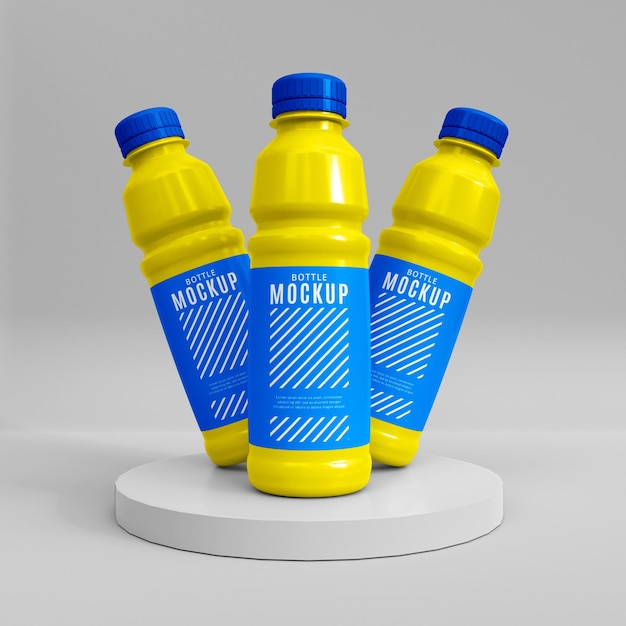 PSD plastic bottle mockup