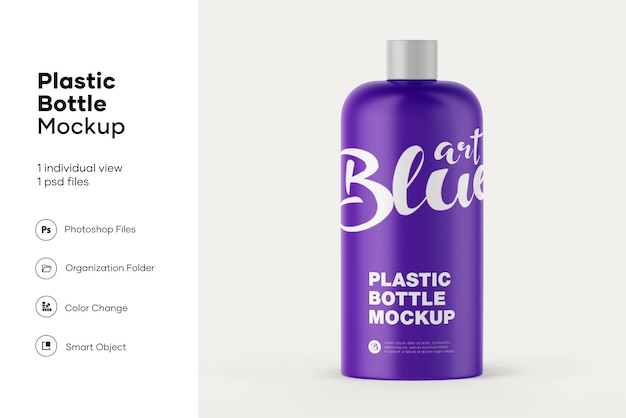 Plastic bottle mockup