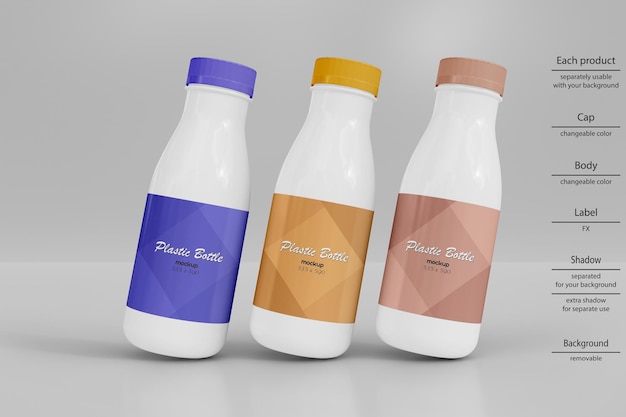 Plastic bottle mockup