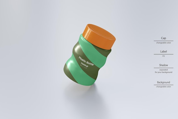 Plastic bottle mockup