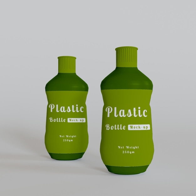 Plastic bottle mockup