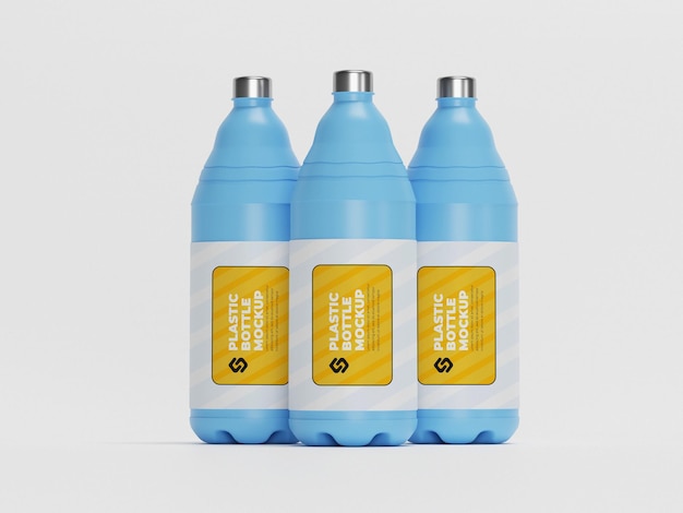 Plastic bottle mockup