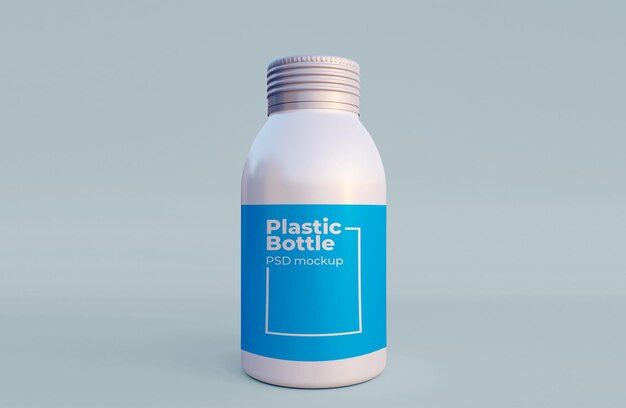 Plastic bottle packaging mockup