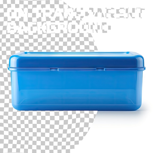 PSD plastic box isolated on transparent background