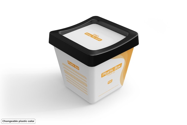 Plastic box mockup