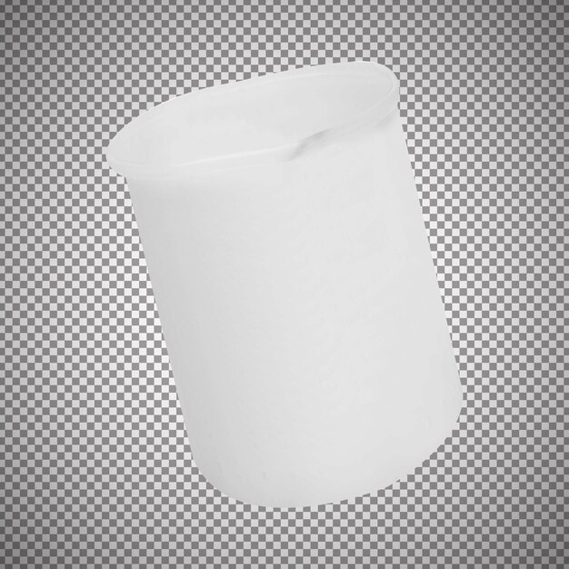 PSD plastic bucket isolated on white