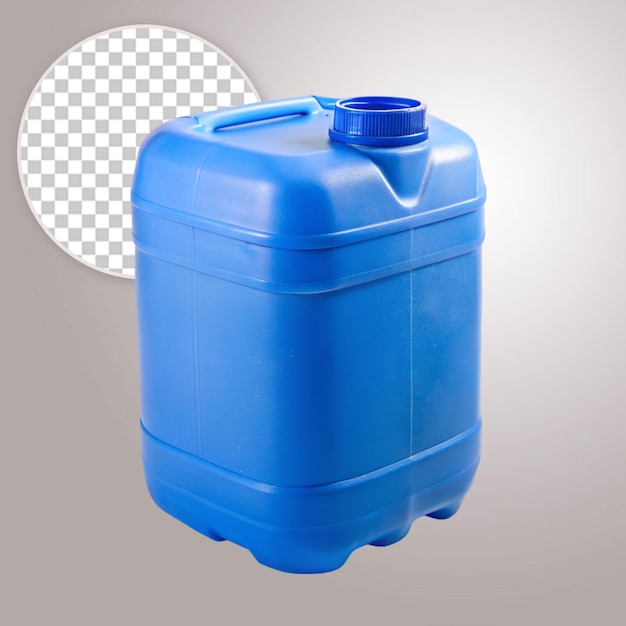 PSD plastic canister with an empty label highlighted on a white background