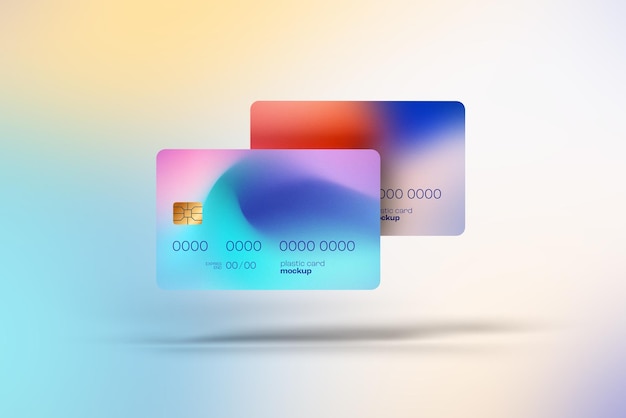 PSD plastic card mockup - credit card