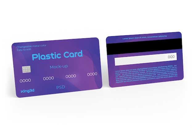 プラスチックカードのモックアップ