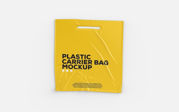 Mockup di borsa per il trasporto di plastica