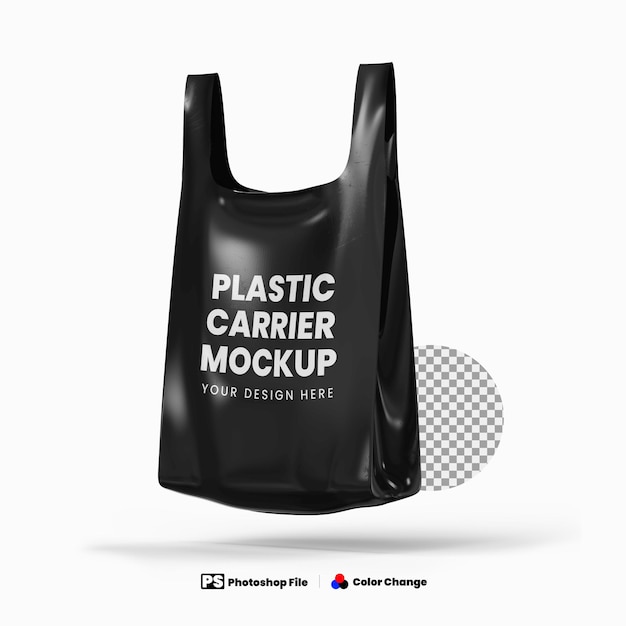 PSD plastic carrier bag mockup