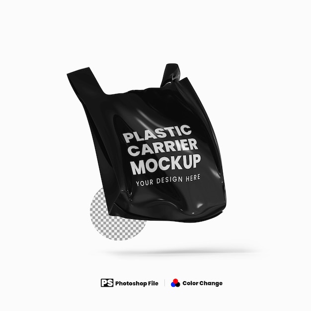 Plastic carrier bag mockup