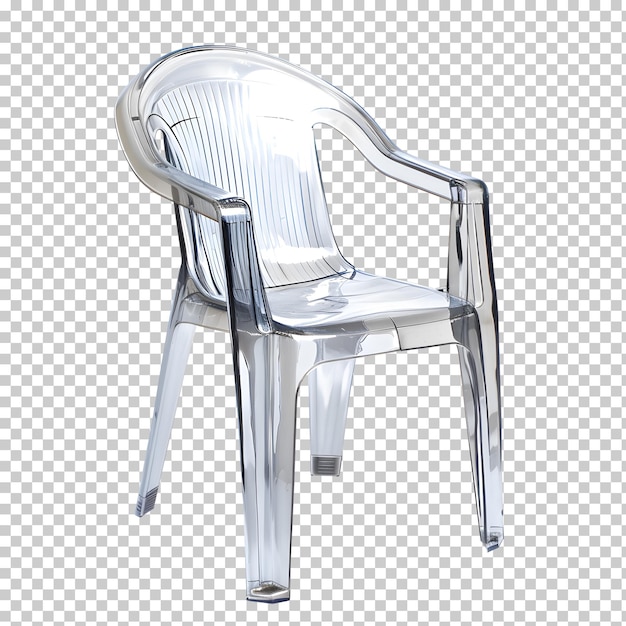 PSD plastic chair isolated on transparent background