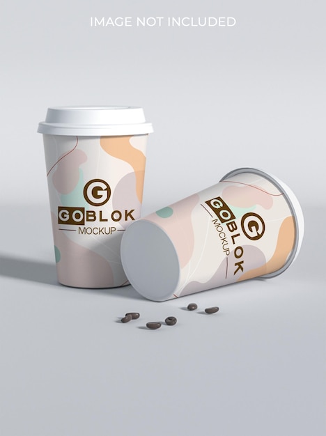 Mockup di tazza di caffè in plastica