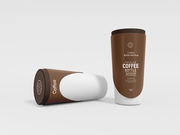 Plastic Coffee Shaker Bottle Packaging Mockup