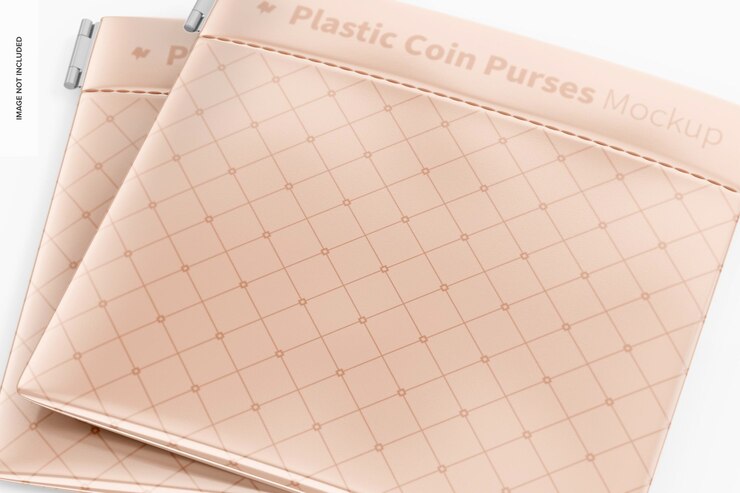 PSD plastic coin purse mockup