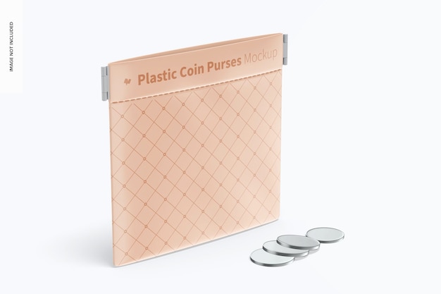 PSD plastic coin purse mockup