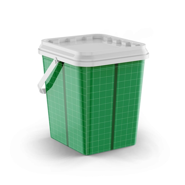 PSD plastic container box mockup