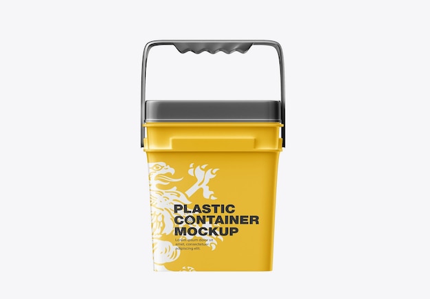 Plastic container mockup