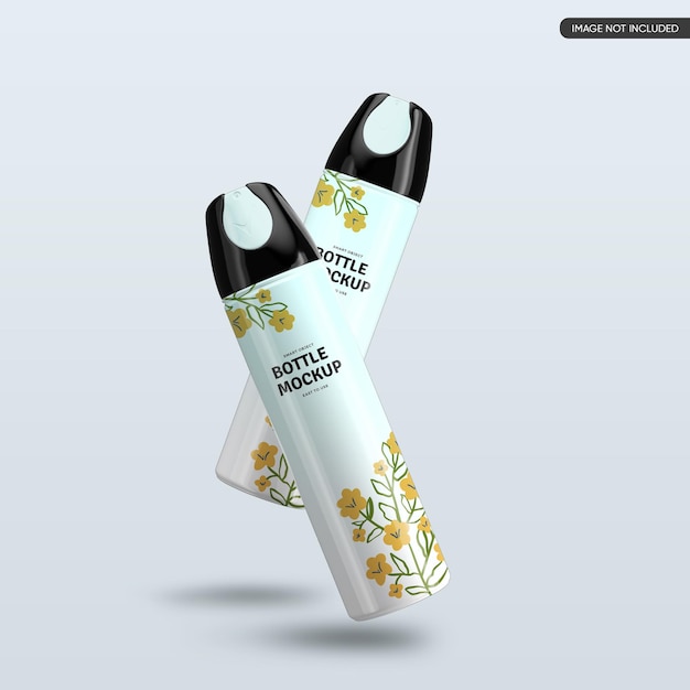 Plastic cosmetische fles mockup design