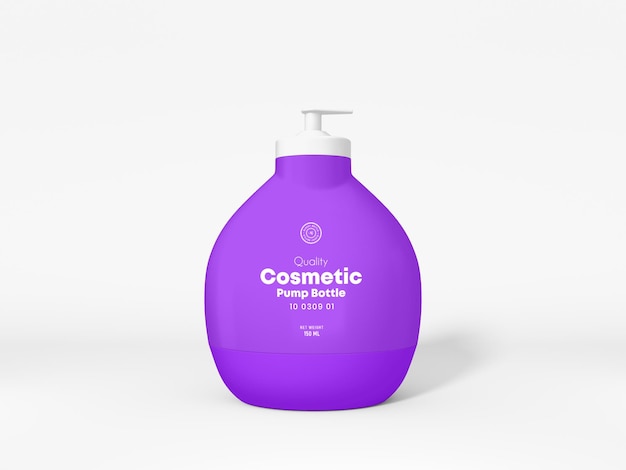 Plastic cosmetische fles mockup