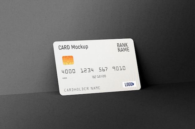 Mockup di carta di credito in plastica