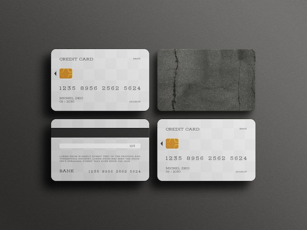 PSD plastic credit or debit card mockup