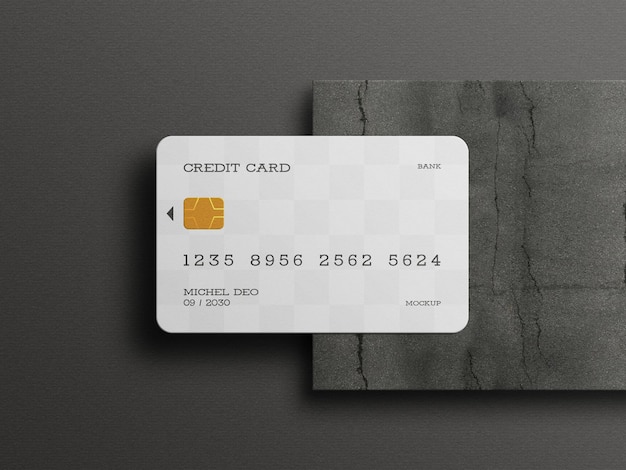 PSD plastic credit or debit card mockup