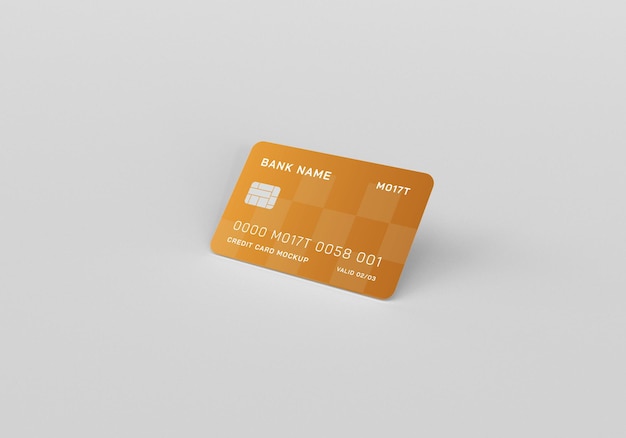 Plastic credit or debit card mockup