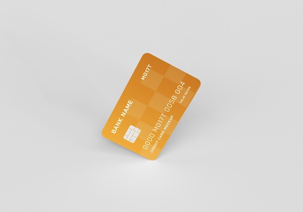 Plastic credit or debit card mockup