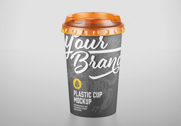 Mockup di tazza di plastica