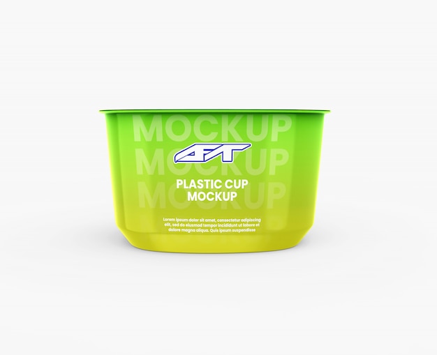 PSD plastic cup mockup