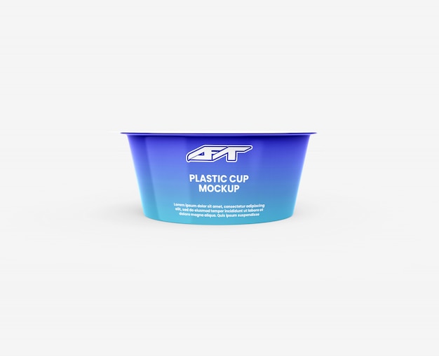 PSD mockup di tazza di plastica