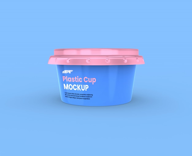 PSD plastic cup mockup