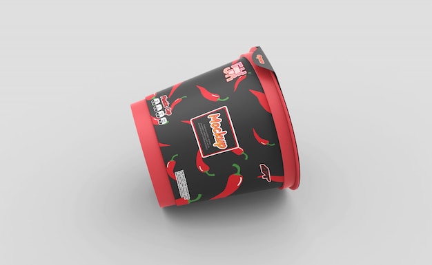 Plastic cup mockup