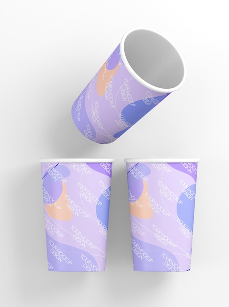 PSD plastic cup mockup