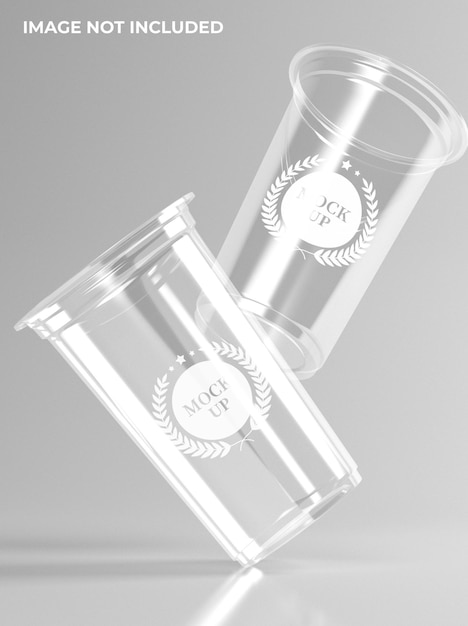 PSD plastic cup mockup