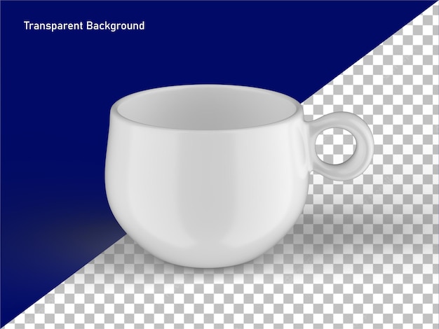 PSD plastic cup png 3d rendering