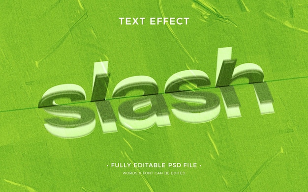 Plastic cut text effect