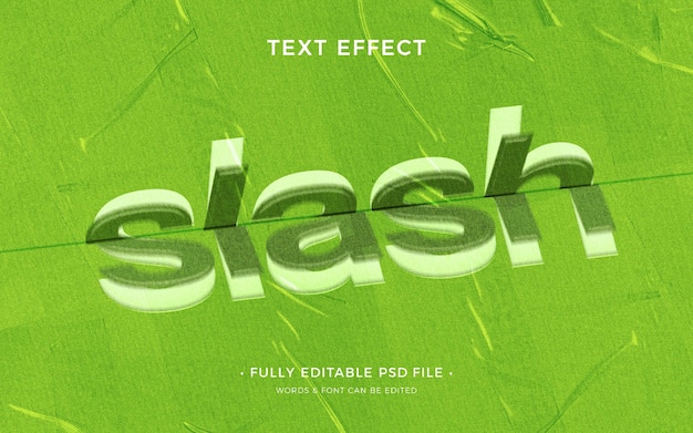 PSD plastic cut text effect