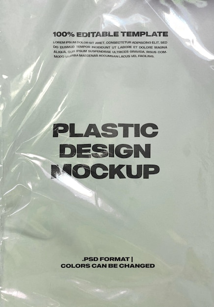 Макет пластикового дизайна, редактируемый PSD шаблон 04
